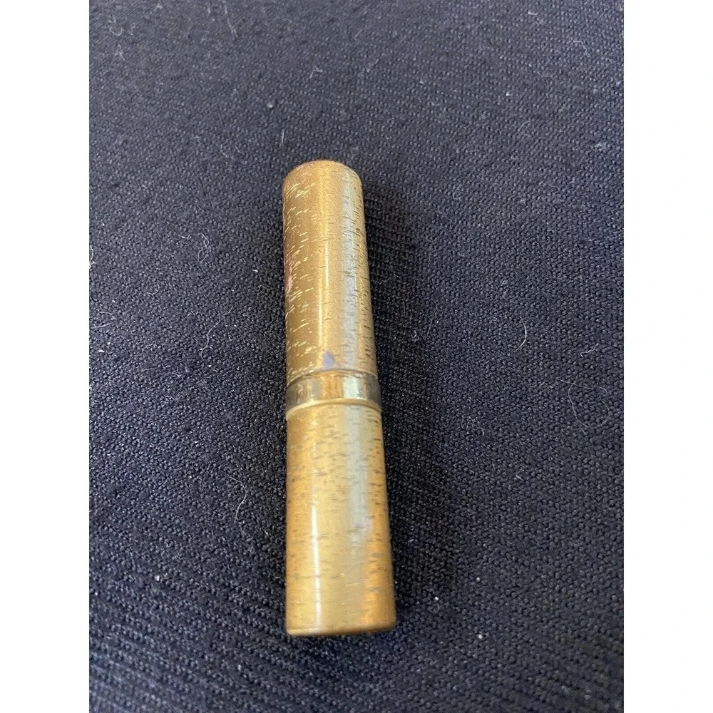 Vintage Gold tone Engraved Small Revlon Cream Eye Shadow TUBE TURQUOISE 41